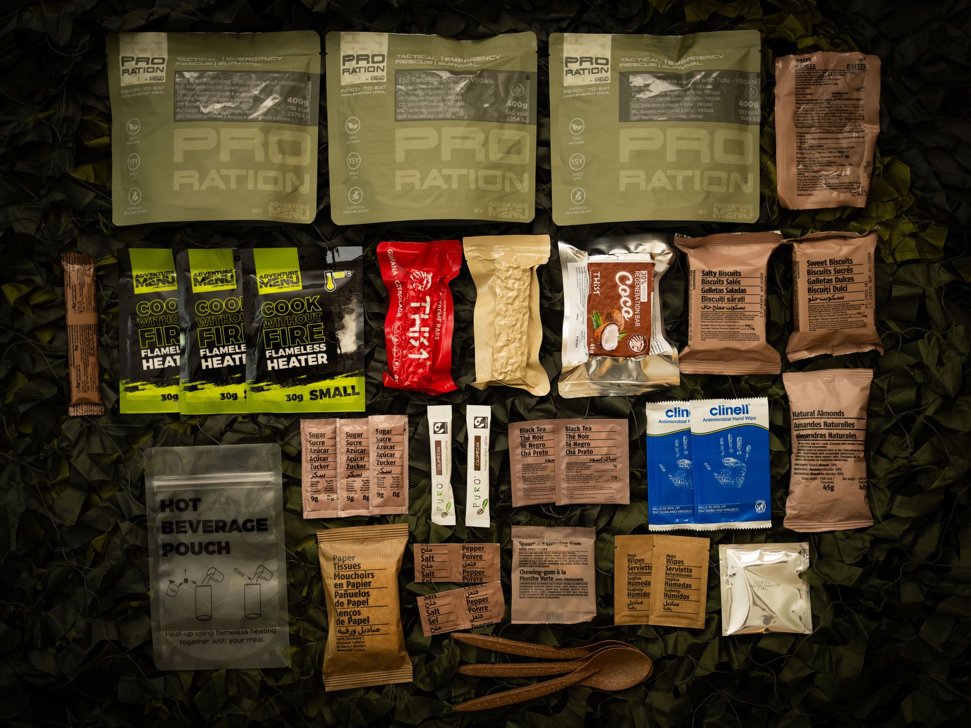 Pro-Ration Ultimate Tactical Rations FULL DAY - MENU Vegeterian ...