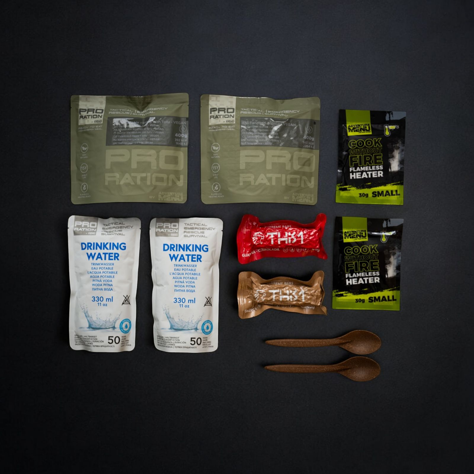 Pro Ration Emergency Food/Water Pack Menu - Vegetarisch - Afbeelding 2