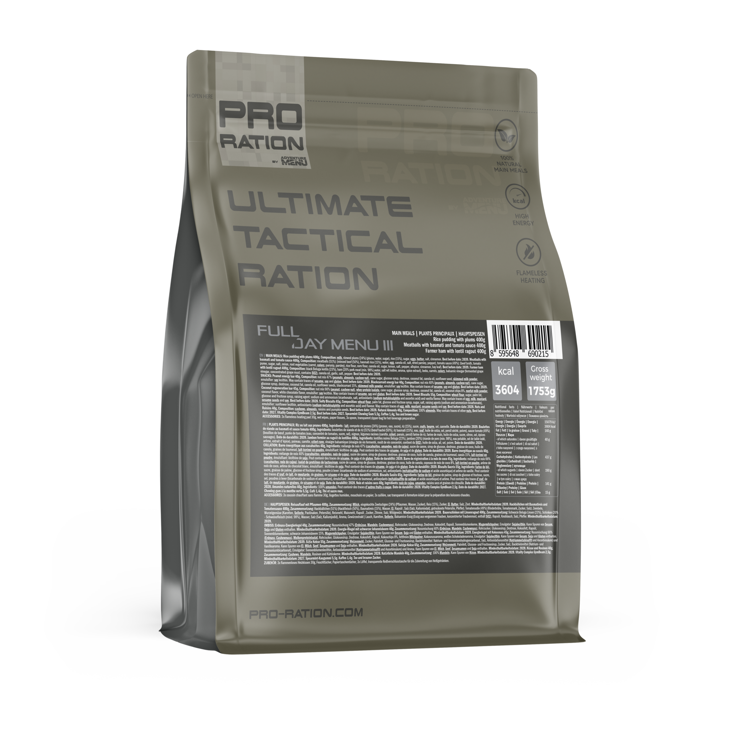 Pro Ration Ultimate Tactical Full-Day Menu - III