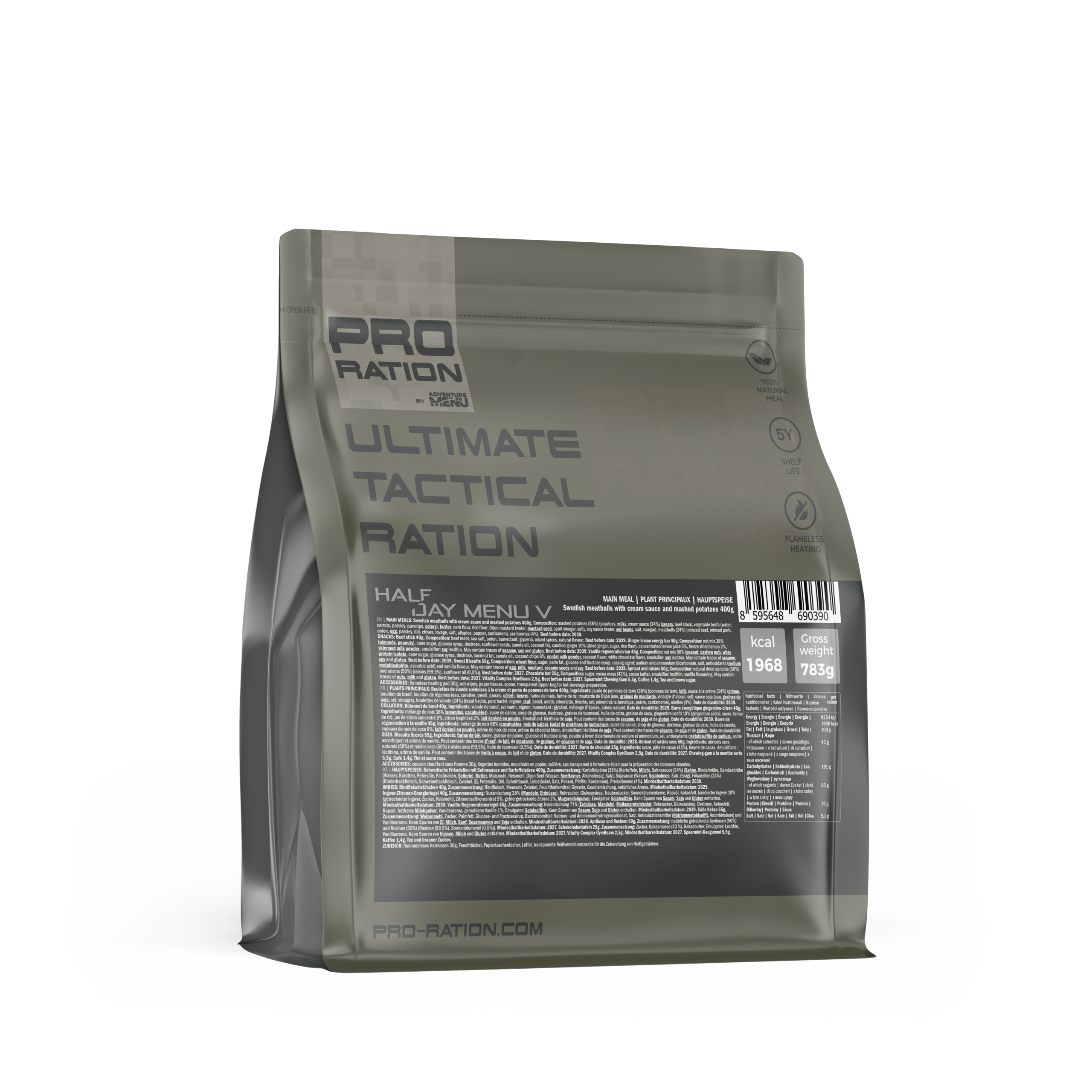 Pro Ration Ultimate Tactical Half Day Menu – V