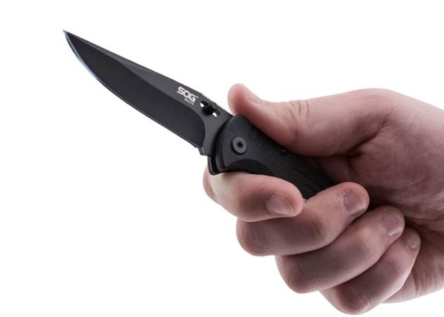 SOG Zakmes Salute Mini Black Oxide - Afbeelding 7